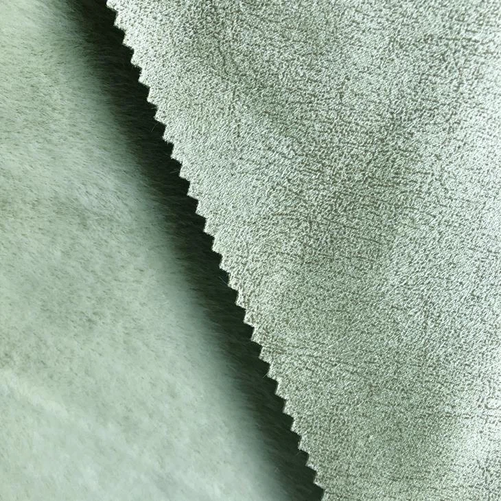 Popular Suede With Faux Mink Fur Fabric